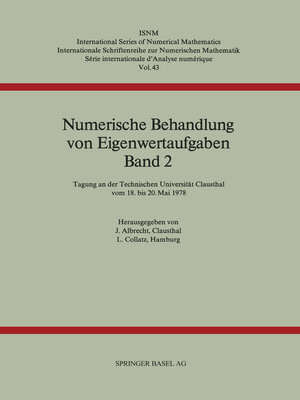 cover image of Numerische Behandlung von Eigenwertaufgaben Band 2